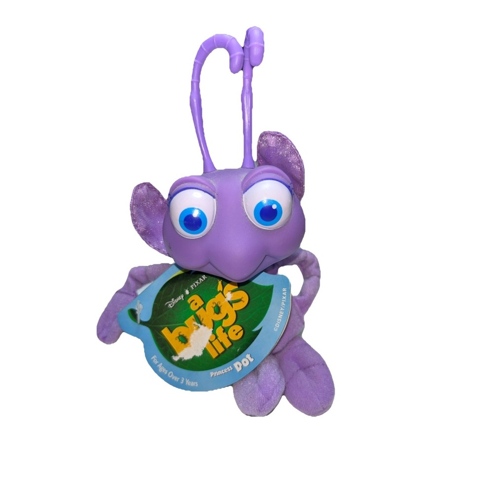 Vintage Disney Pixar A Bugs Life Princess‎ Dot Plush With Plastic Head By Mattel